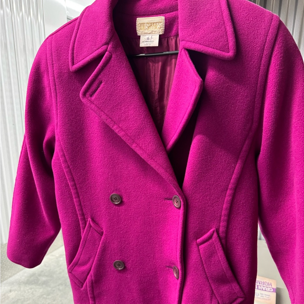 Vintage Don Sayres Pink Wool Coat